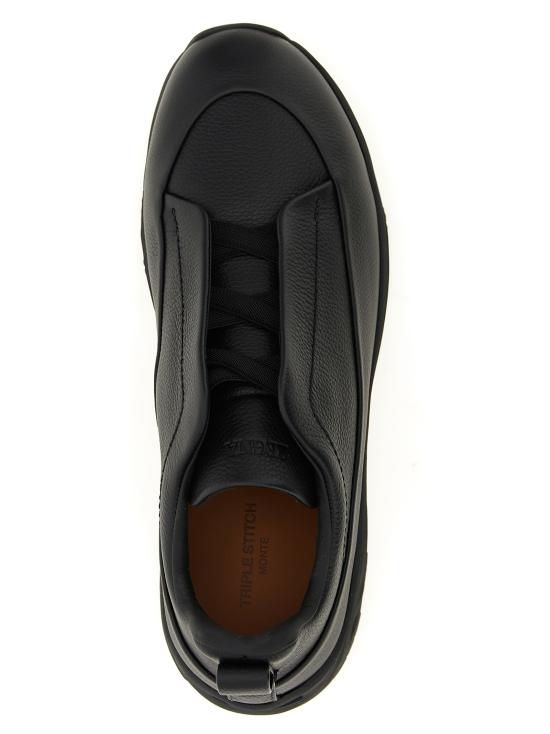 26FW 에르메네질도제냐 스니커즈 LHSOFS8106ZNER Black - ERMENEGILDO ZEGNA