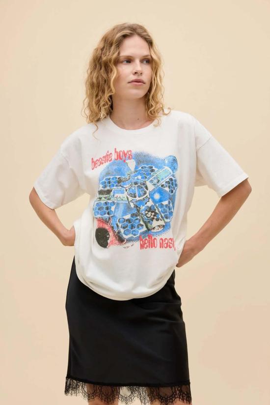  데이드리머 반팔 티셔츠 Daydreamer Beastie Boys Hello Nasty 머천다이즈 티셔츠 빈티지 화이트
