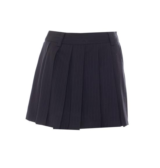 26FW 던스트 미디 스커트 UDSK6C203BK BLACK STRIPE