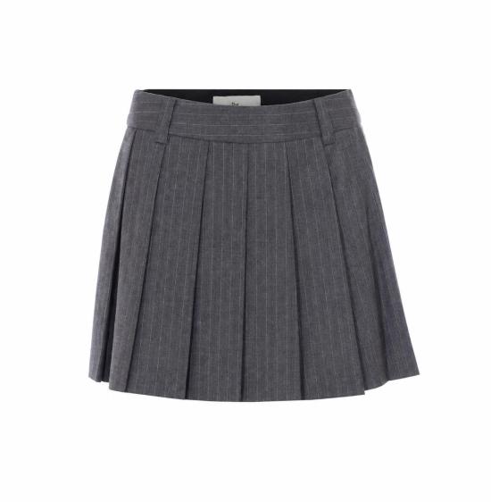 26FW 던스트 미디 스커트 UDSK6C203G2 GREY STRIPE