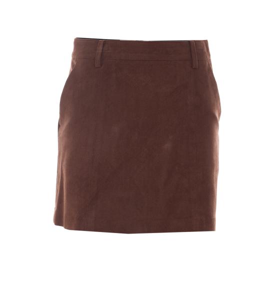 26FW 던스트 미디 스커트 UDSK6C202W3 DEEP BROWN