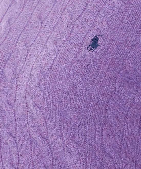 26FW 폴로 랄프로렌 폴로 자수 케이블 니트 스웨터 211971865502 AMETHYST FALLS LILAC - POLO RALPH LAUREN