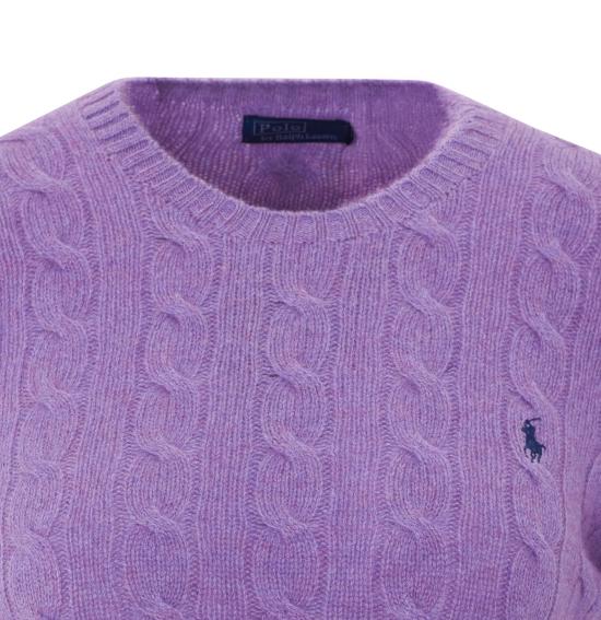 26FW 폴로 랄프로렌 폴로 자수 케이블 니트 스웨터 211971865502 AMETHYST FALLS LILAC - POLO RALPH LAUREN