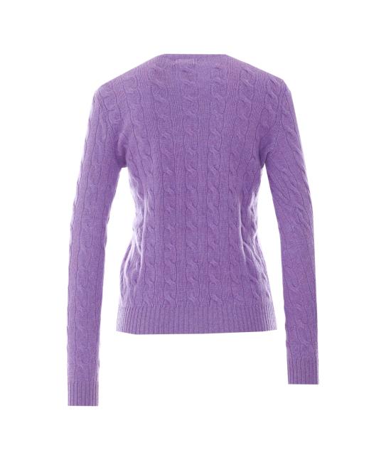 26FW 폴로 랄프로렌 폴로 자수 케이블 니트 스웨터 211971865502 AMETHYST FALLS LILAC - POLO RALPH LAUREN