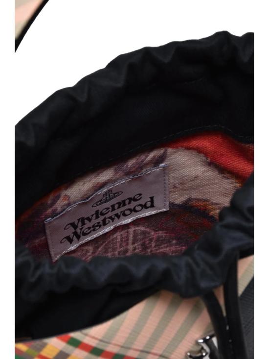25FW 비비안웨스트우드 토트백 다채로운 색상의 폴리우레탄 체크무늬 버킷백 - VIVIENNE WESTWOOD