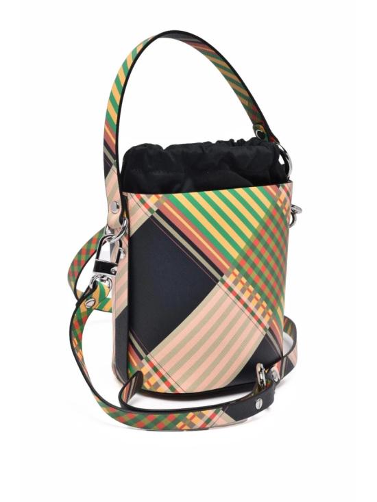 25FW 비비안웨스트우드 토트백 다채로운 색상의 폴리우레탄 체크무늬 버킷백 - VIVIENNE WESTWOOD