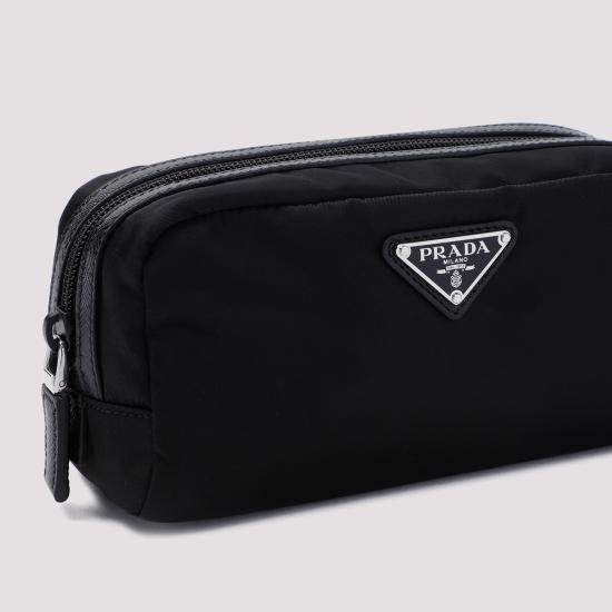 26FW 프라다 리나일론 앤 사피아노 네세서리 2NA045 2DMH F0002 NERO - PRADA