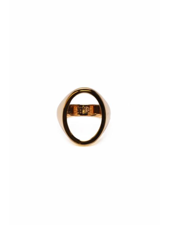 25FW MM6 메종마르지엘라 반지 골드 브라스 미니멀리스트 반지 - MM6 MAISON MARGIELA