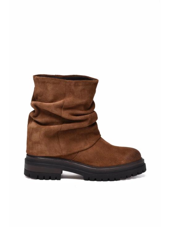 25FW Aria Shoes 부츠 브라운 스웨이드 슬라우치 앵클