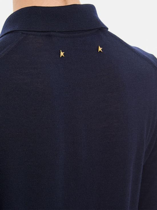 26FW 골든구스 폴로 티셔츠 GWP01354 P001041 50501 NAVY DOM - GOLDEN GOOSE