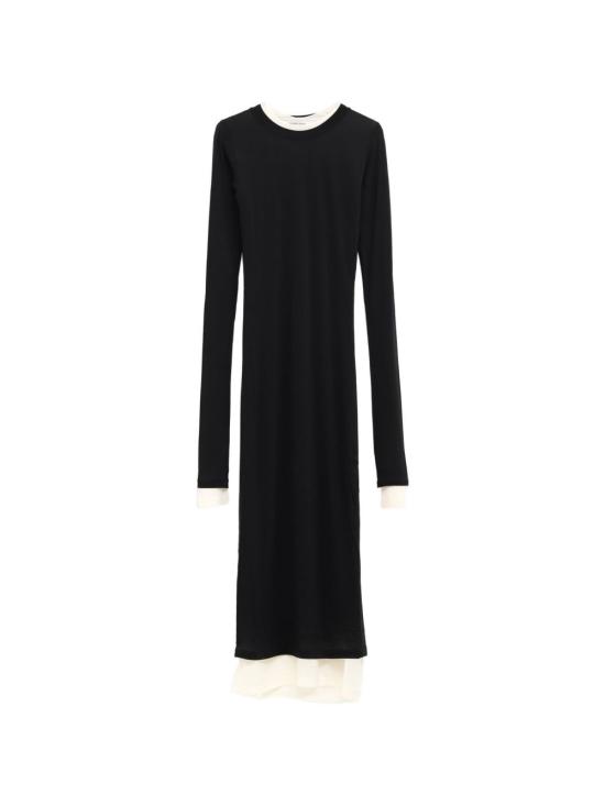 26FW 피비 파일로 롱 원피스 ER159 VI3708900BK BLACK