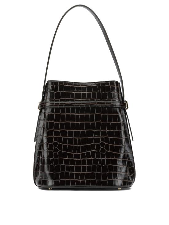 26FW 토템 벨티드 크로커 엠보스드 버킷백 244 WAL0048 LE0076 034DARK BROWN - TOTEME