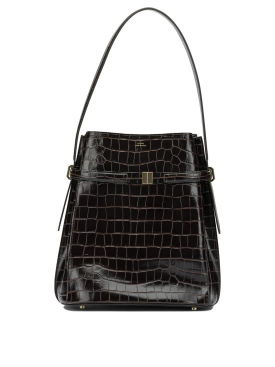 26FW 토템 벨티드 크로커 엠보스드 버킷백 244 WAL0048 LE0076 034DARK BROWN