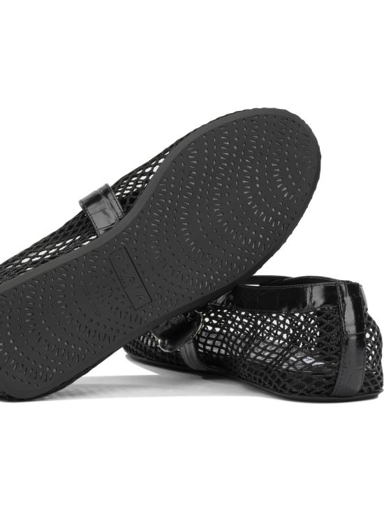 26FW 알라이아 플랫 슈즈 AA3A069I294999 Black - ALAIA