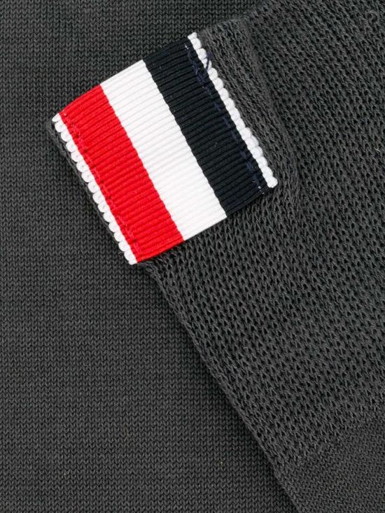 26FW 톰브라운 라이트웨이트 코튼 4바 미드카프 삭스 MAS023B01690 025 DARK GREY - THOM BROWNE