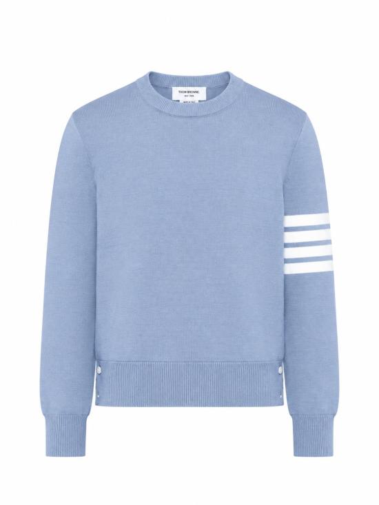 26FW 톰브라운 사선완장 메리노 울 니트 MKA002AY1014 482 LT BLUE