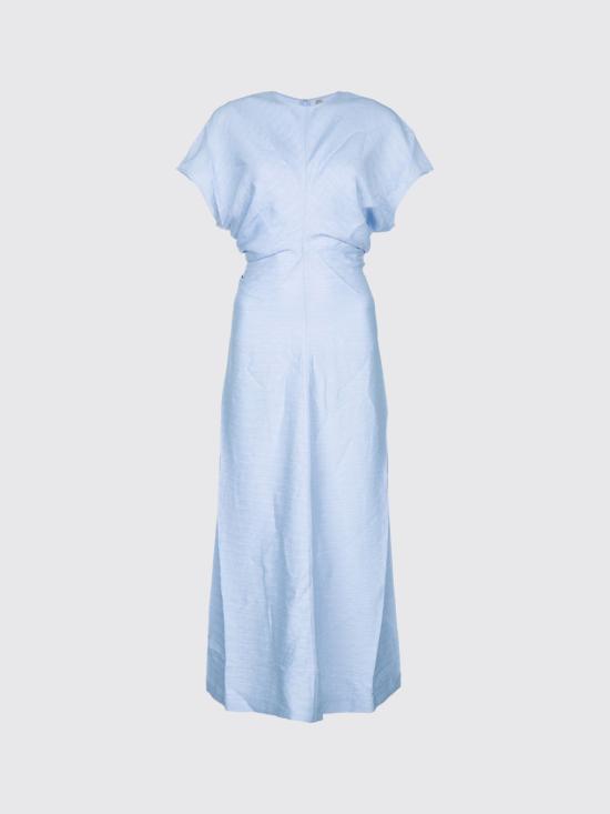 26FW 토템 롱 원피스 243WRD1103FB0199 206 Blue - TOTEME