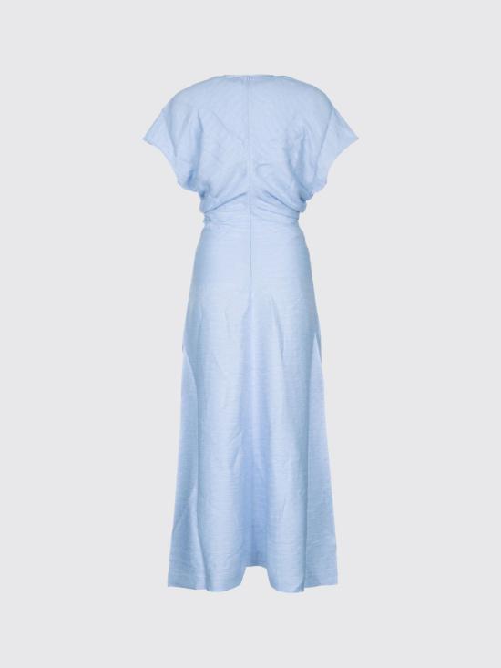 26FW 토템 롱 원피스 243WRD1103FB0199 206 Blue - TOTEME