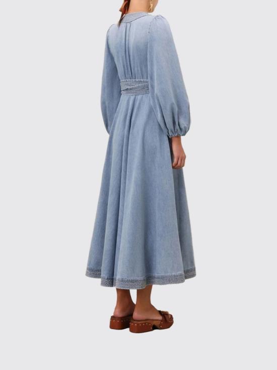 26FW 짐머만 롱 원피스 7266DSS262 SKYLK Blue - ZIMMERMANN