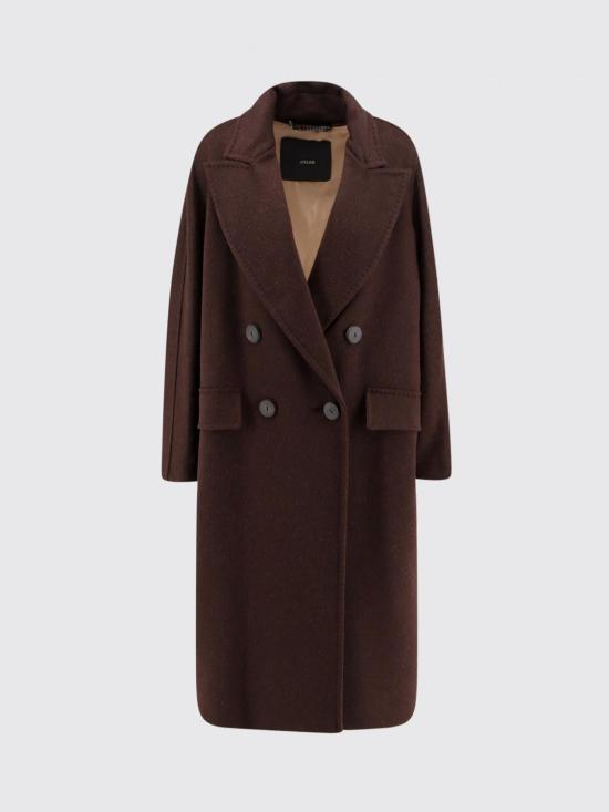 26FW 막스마라 더블 브레스티드 울 코트 2521016105600 001 Black - MAX MARA