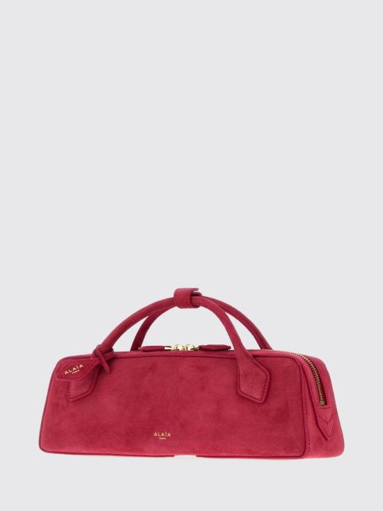 26FW 알라이아 르 테켈 스웨이드 고트스킨 클러치 AA1S06026CA328 424 Red - ALAIA