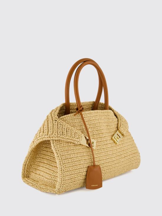 26FW 살바토레 페라가모 토트백 21A167 783334 Beige - SALVATORE FERRAGAMO