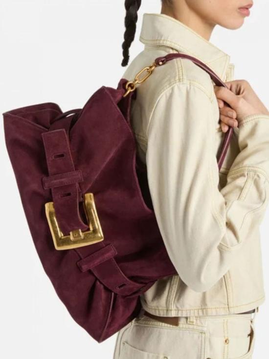 26FW 발망 토트백 HN1KK990LSDD 3GN Burgundy - BALMAIN