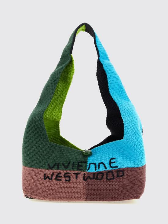 26FW 비비안웨스트우드 엘리 크로셰 패치워크 숄더백 46020019UK007P O105 Multicolor