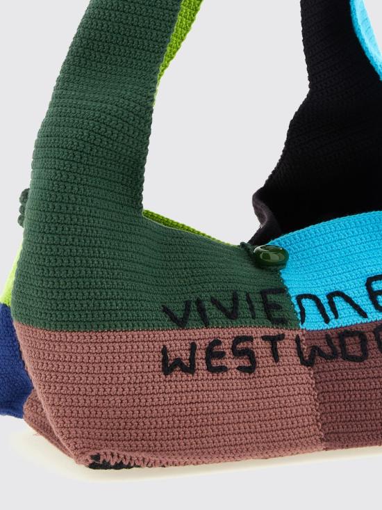 26FW 비비안웨스트우드 엘리 크로셰 패치워크 숄더백 46020019UK007P O105 Multicolor - VIVIENNE WESTWOOD