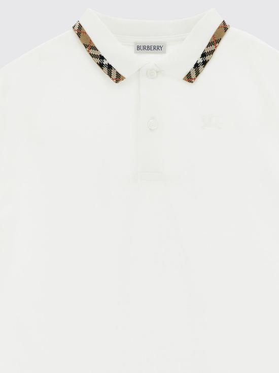 26FW [키즈] 버버리 폴로 셔츠 8126318 White - BURBERRY