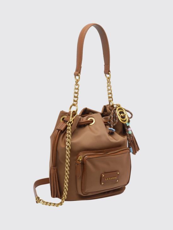 26FW 라캐리 숄더백 162MEB575 NYECUOIO Brown - LA CARRIE