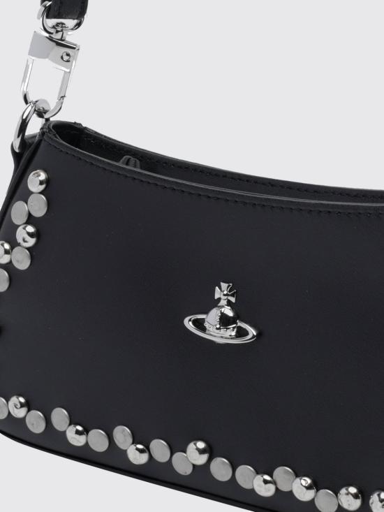 26FW 비비안웨스트우드 ORB 타샤 레더 스터드 숄더백 5801000JWL002V N402 Black - VIVIENNE WESTWOOD