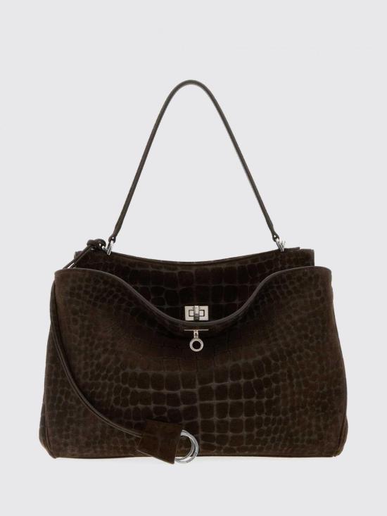 26FW 발렌시아가 로데오 미디움 핸드백 7897722ABFA 2411 Brown