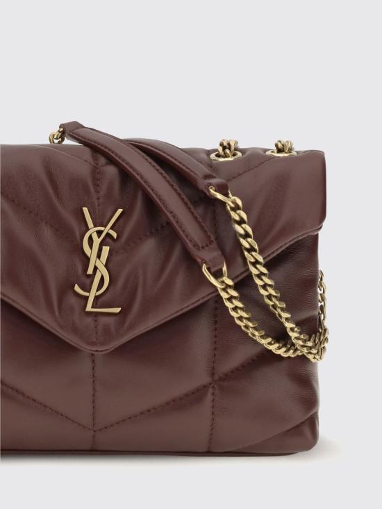 26FW 생로랑 토이 푸퍼 램스킨 숄더백 7593371EL07 6197 Wine - SAINT LAURENT