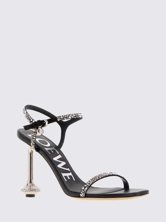 26FW 로에베 토이 스웨이드 스트라스 샌들 LLST465X07 BLACKSILVER - LOEWE