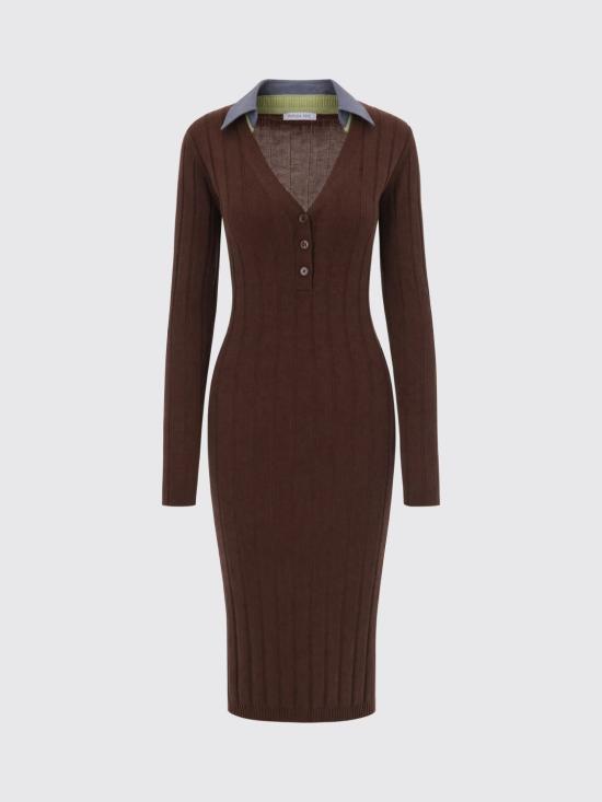 26FW 파트리지아페페 롱 원피스 8A0372KK021 J521 Brown - PATRIZIA PEPE