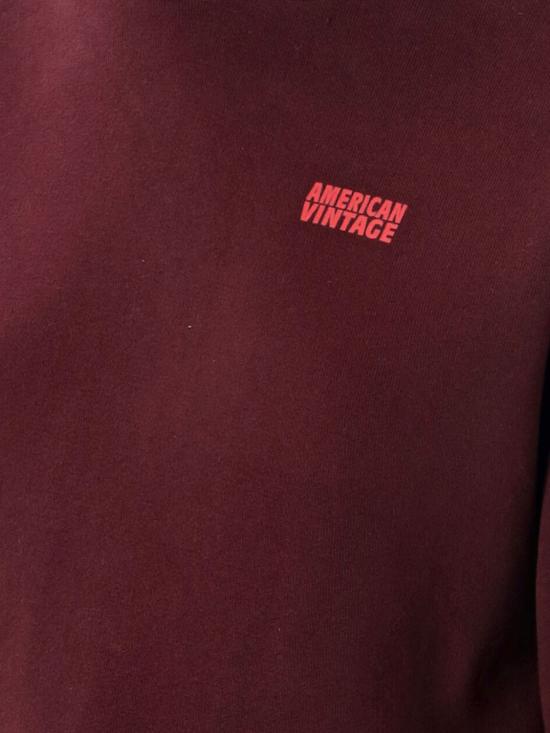 26FW 아메리칸 빈티지 스웨터 IZU03D CERISIER Burgundy - AMERICAN VINTAGE