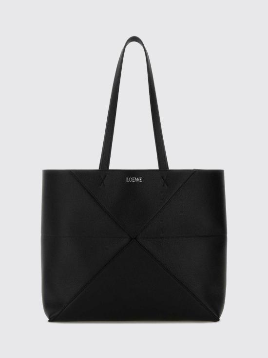 26FW 로에베 미디엄 호리존탈 퍼즐 폴드 토트 A779PEWX04 1100 Black