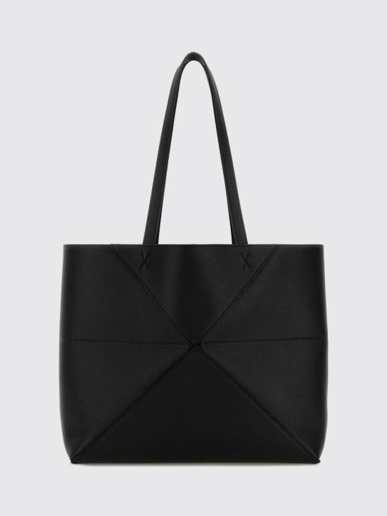 26FW 로에베 미디엄 호리존탈 퍼즐 폴드 토트 A779PEWX04 1100 Black - LOEWE