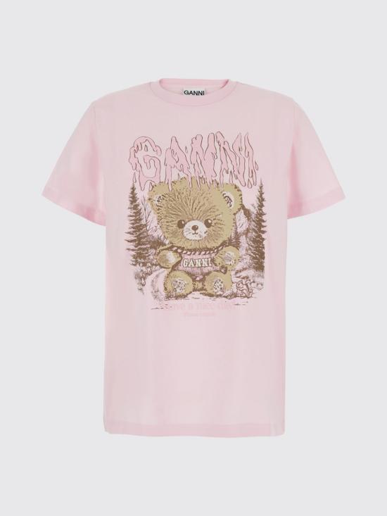 26FW 가니 반팔 티셔츠 A1050333 868 Pink - GANNI