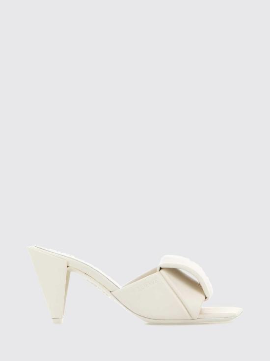 26FW 로에베 오리가미 램스킨 슬라이드 샌들 L815465XBE White