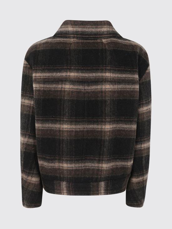26FW 이자벨마랑에뚜왈 에뚜왈 길레안 체크 울 코트 MA0571FAD3D01E BKKI Black - ISABEL MARANT ETOILE