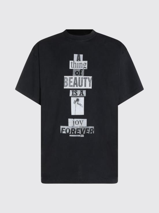 26FW 발렌시아가 반팔 티셔츠 850345TVVK2 1041 Black - BALENCIAGA