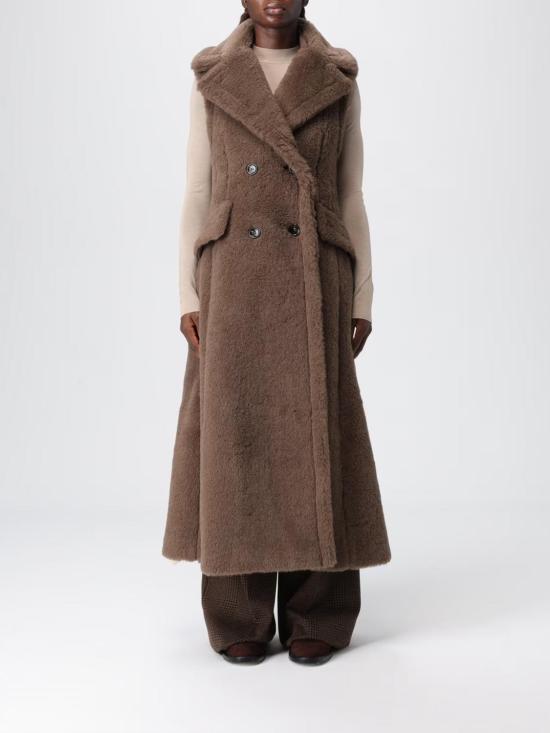 26FW 막스마라 Boario 롱 베스트 2521276223600 004 Brown