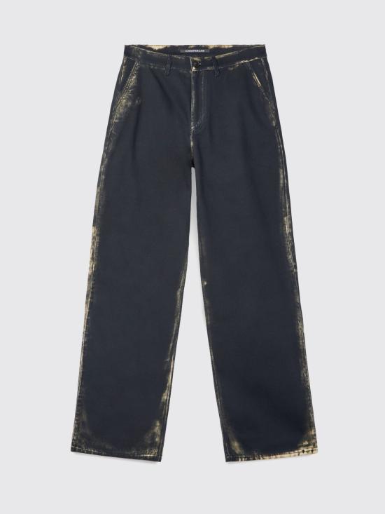26FW 캠퍼 데님 팬츠 AU00105 001 WASHED PRINT DENIM JEANS 0 Black - CAMPER