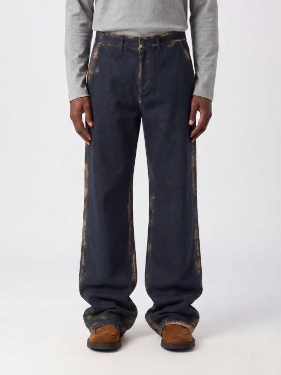26FW 캠퍼 데님 팬츠 AU00105 001 WASHED PRINT DENIM JEANS 0 Black