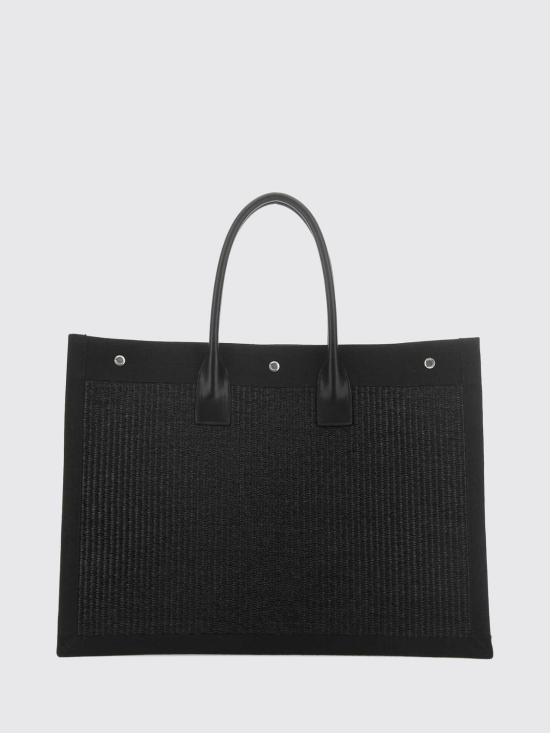 26FW 생로랑 리브 고쉬 라지 토트백 자수 라피아 앤 레더 5094152M21E 1050 Black - SAINT LAURENT