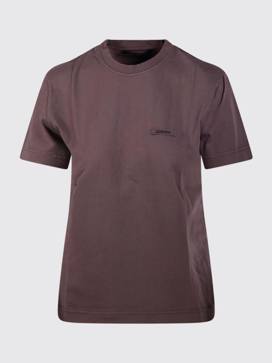 26FW 자크뮈스 그로그랭 로고 솟슬리브 티셔츠 TSW00550AJ00029 850 Brown - JACQUEMUS