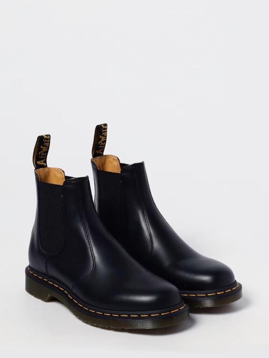 26FW 닥터마틴 2976 옐로우 스티치 스무스 레더 첼시 부츠 22227001 Black - DR.MARTENS