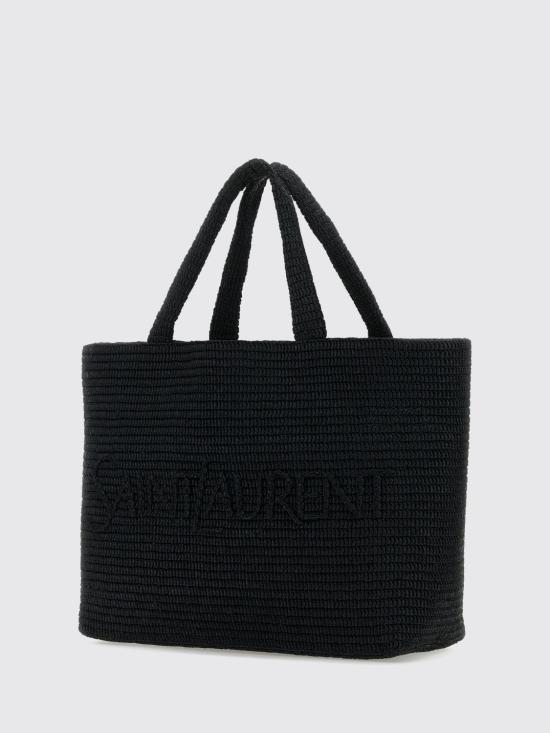 26FW 생로랑 라피아 토트백 756269GAAEI 1000 Black - SAINT LAURENT